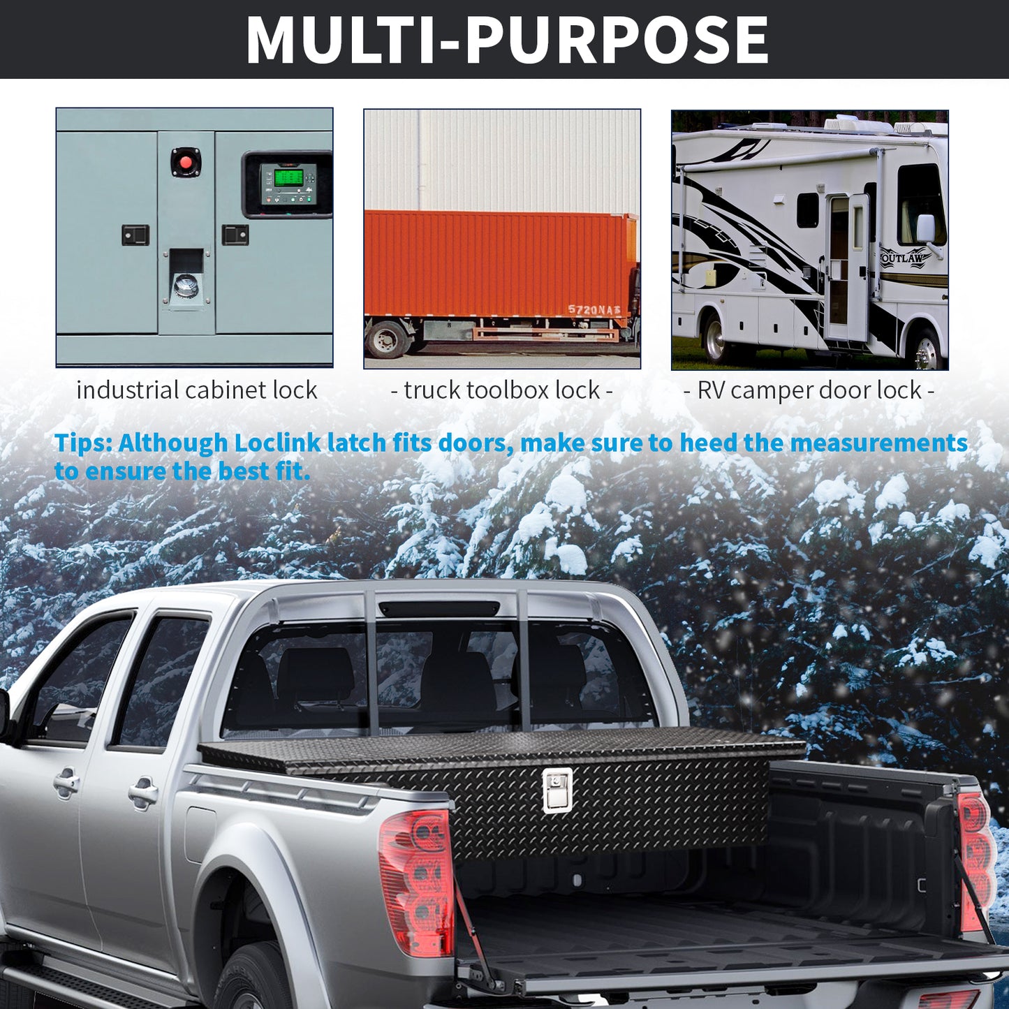 MS858D Truck Tool Box Lock Replacement for RV Trailer T-Handle