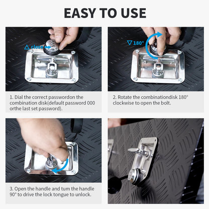 Loclink Combination Truck Tool Box Lock, Keyless Security  Folding T-Handle Lock Replacement Standard US General Lock for Trailer Toolbox RV L858