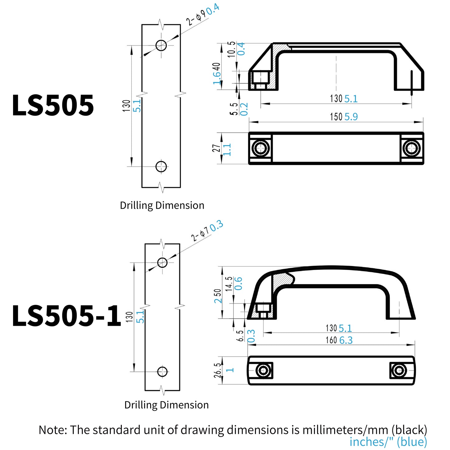 Pull Handle Slim Square Bar Drawer Handles Center to Center for Luggage Mechanical Equipment Cabinet Cupboard Handle DK505