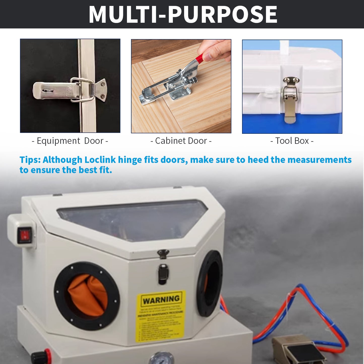 Spring Toggle Lock Catch Clamp Clip Drawer Hasp Clasp Duck Billed Buckles for Toolbox, Trunk, Case and Chest DK607-7